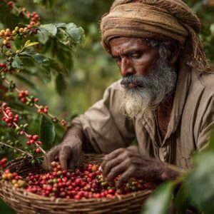 cafe India Robusta recien tostado Chickmagalur